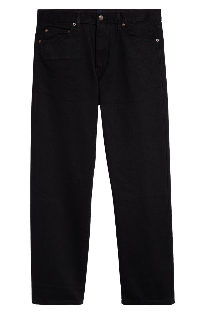 Noah Selvedge Straight Leg Jeans, Alternate, color, Black