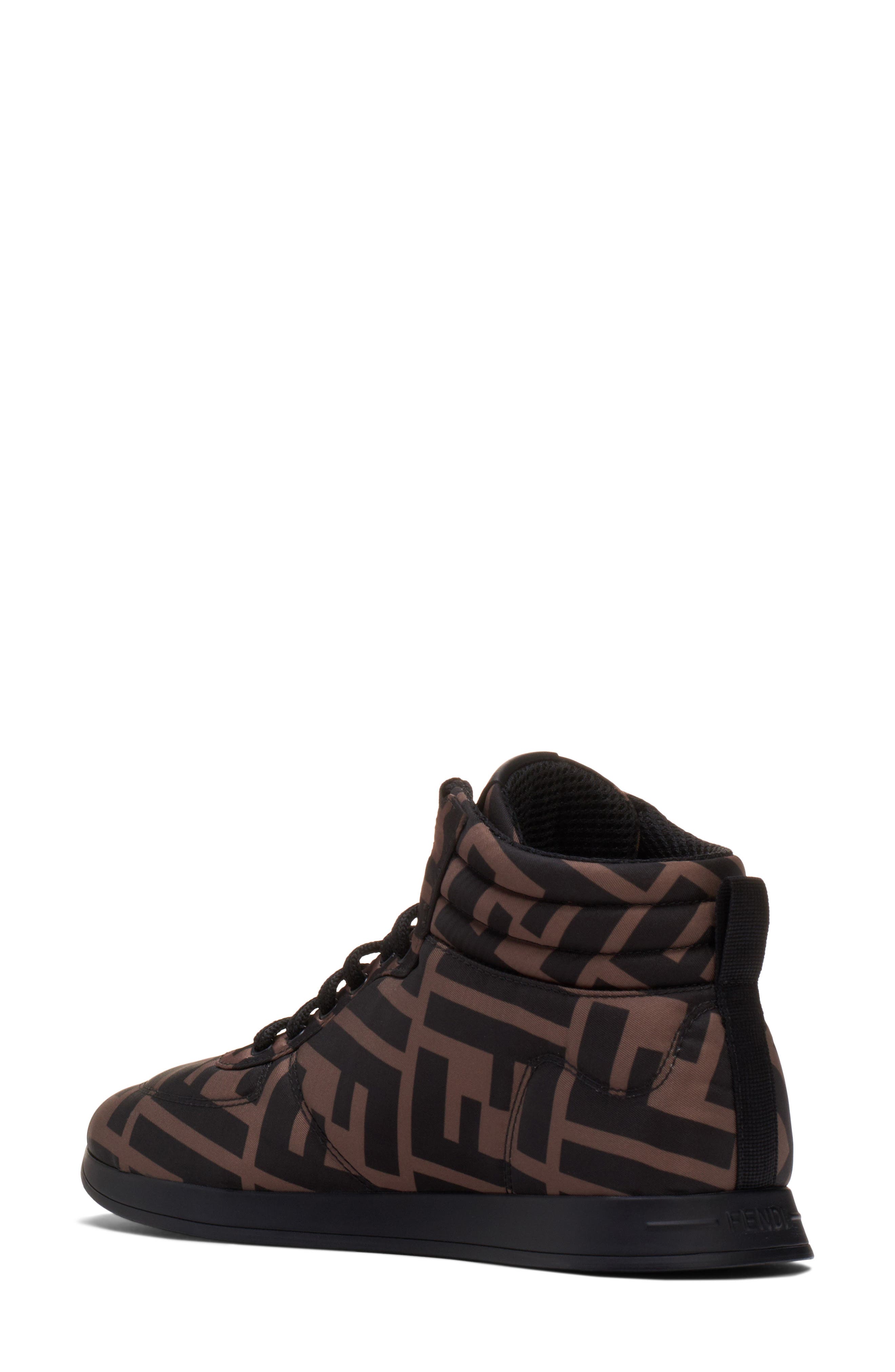 Fendi FF High Top Sneaker, Alternate, color, 