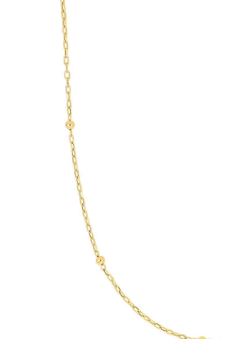 14K Gold Bead Station Chain Necklace (Online Trunk Show), Alternate, color, 14K YELLOW GOLD