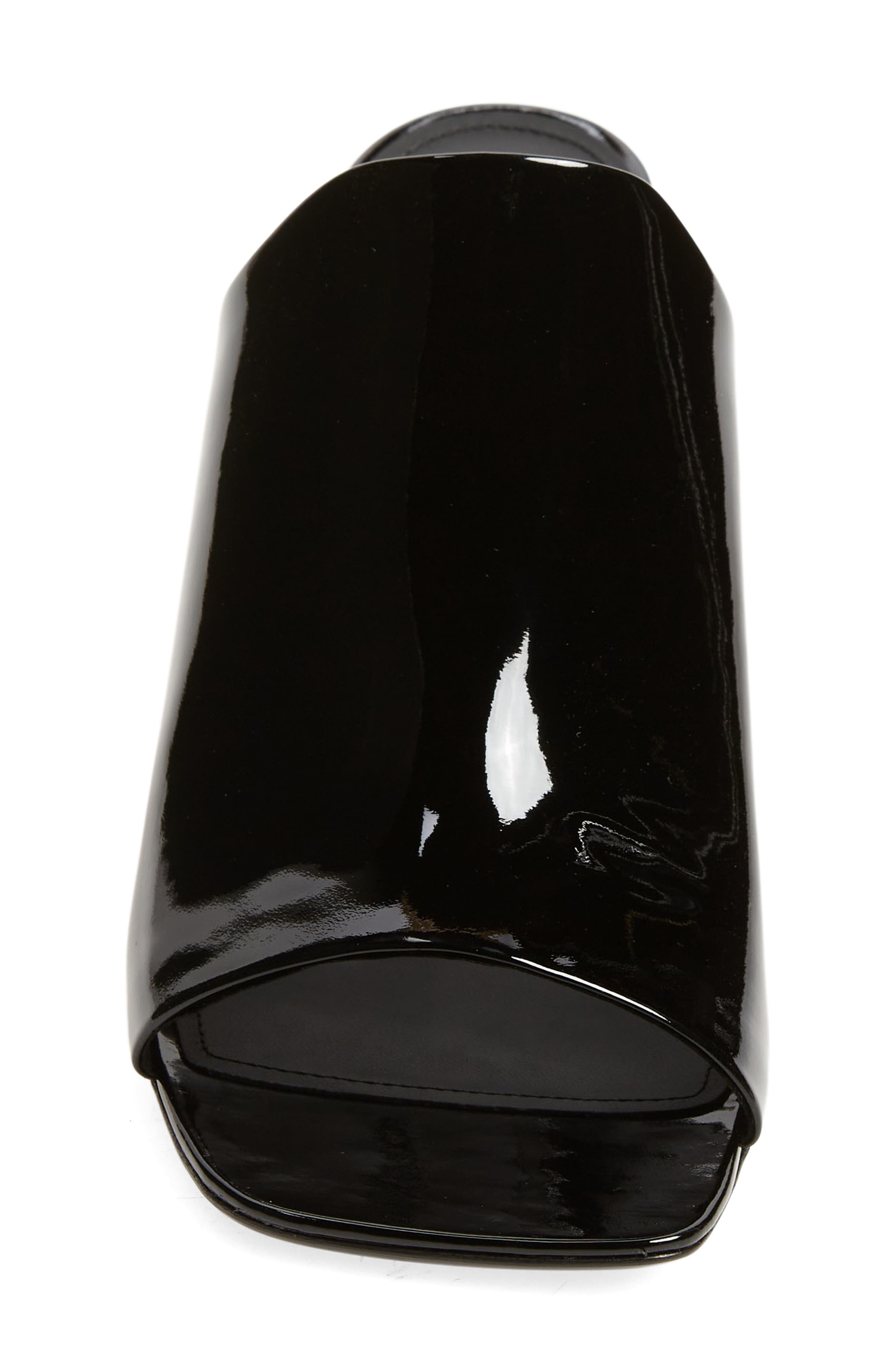 FERRAGAMO Era Peep Toe Slide Sandal, Alternate, color, Black