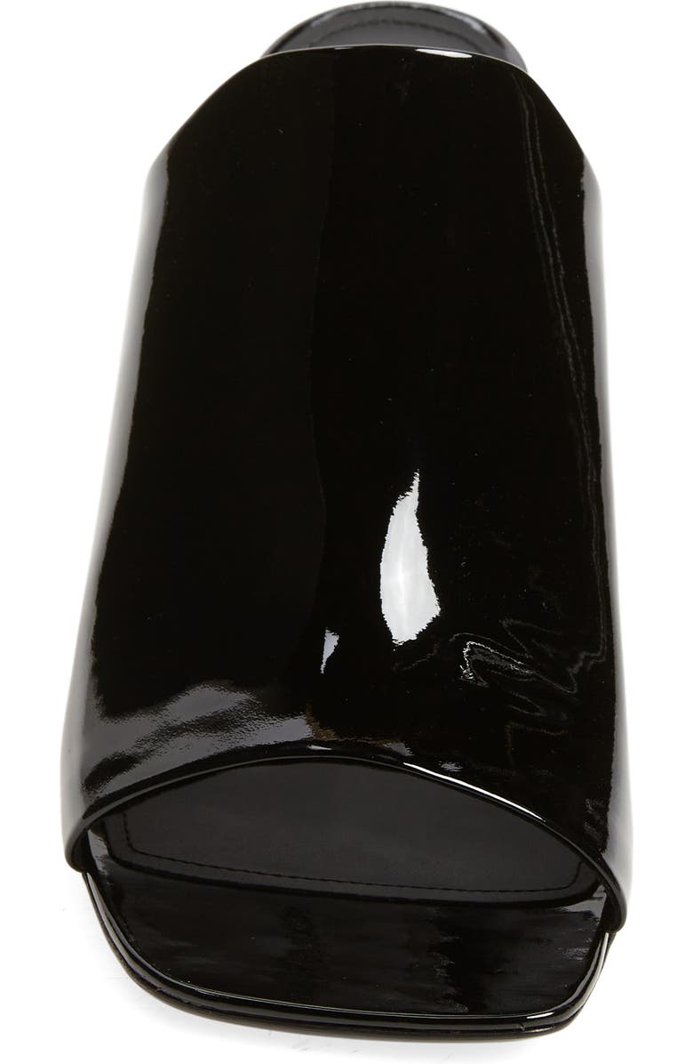 FERRAGAMO Era Peep Toe Slide Sandal, Alternate, color, Black