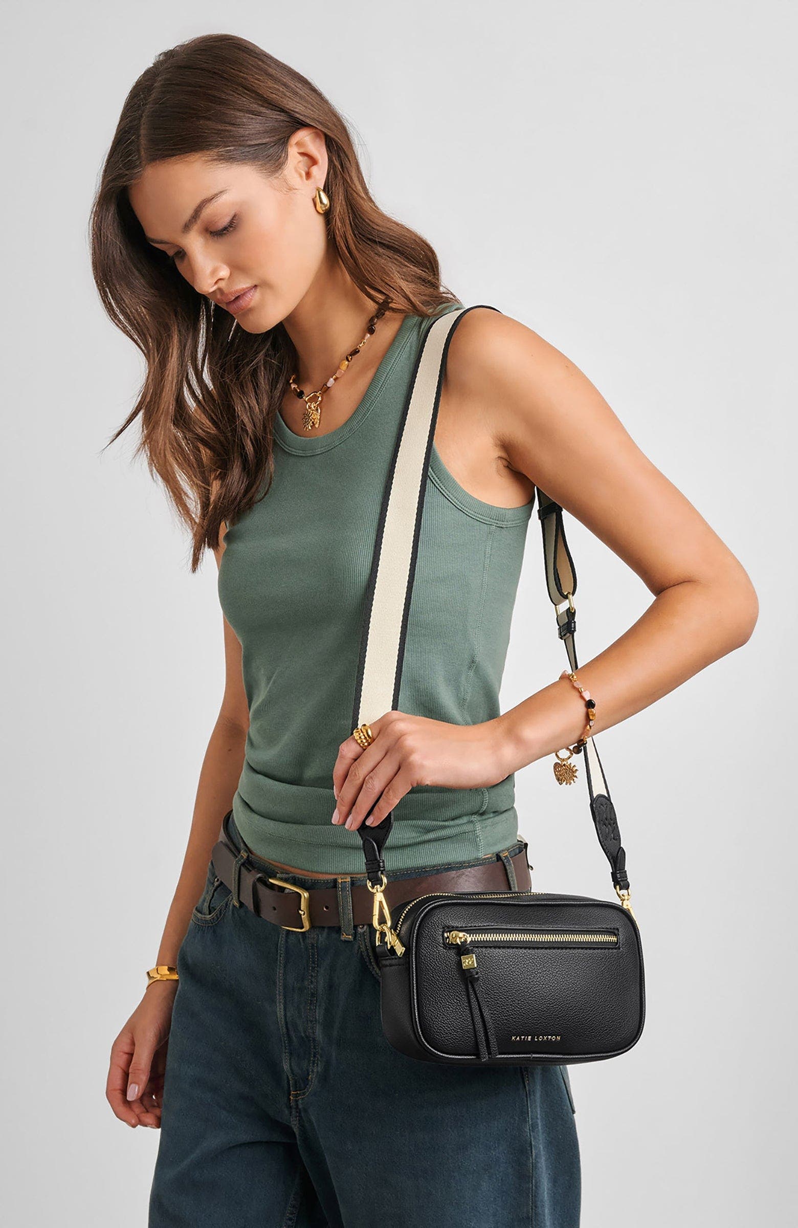 Katie Loxton Lottie Crossbody Bag, Alternate, color, Black