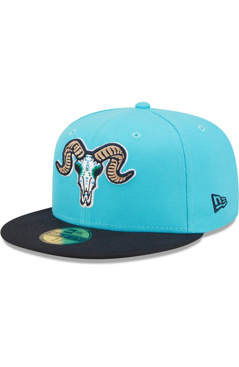 New Era Men's New Era Aqua/Black Chivos de Hartford Copa De La Diversion 59FIFTY Fitted Hat, Alternate, color, Aqua
