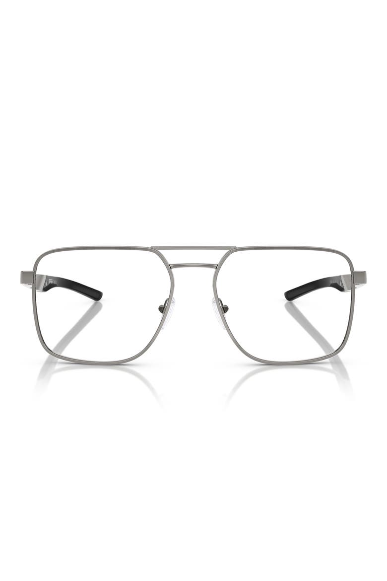58mm Square Optical Glasses, Main, color, GUNMETAL