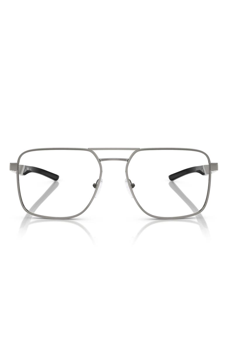 Scuderia Ferrari 58mm Square Optical Glasses, Main, color, Gunmetal