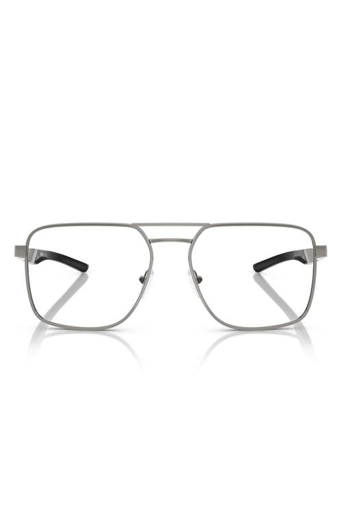 Scuderia Ferrari 58mm Square Optical Glasses In Gunmetal