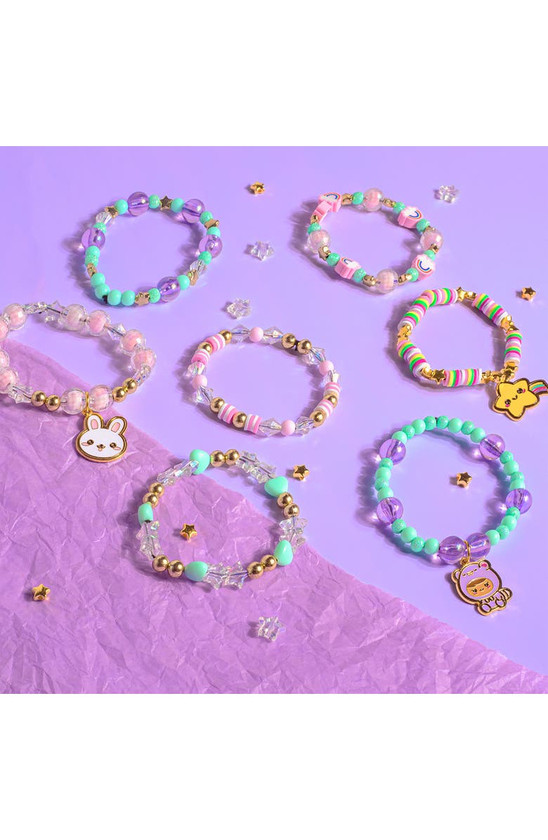 Fashion Angels Bracelet Design Kit, Kawaii Cuties, DIY Elastic String Jewelry, Alternate, color, Multicolored
