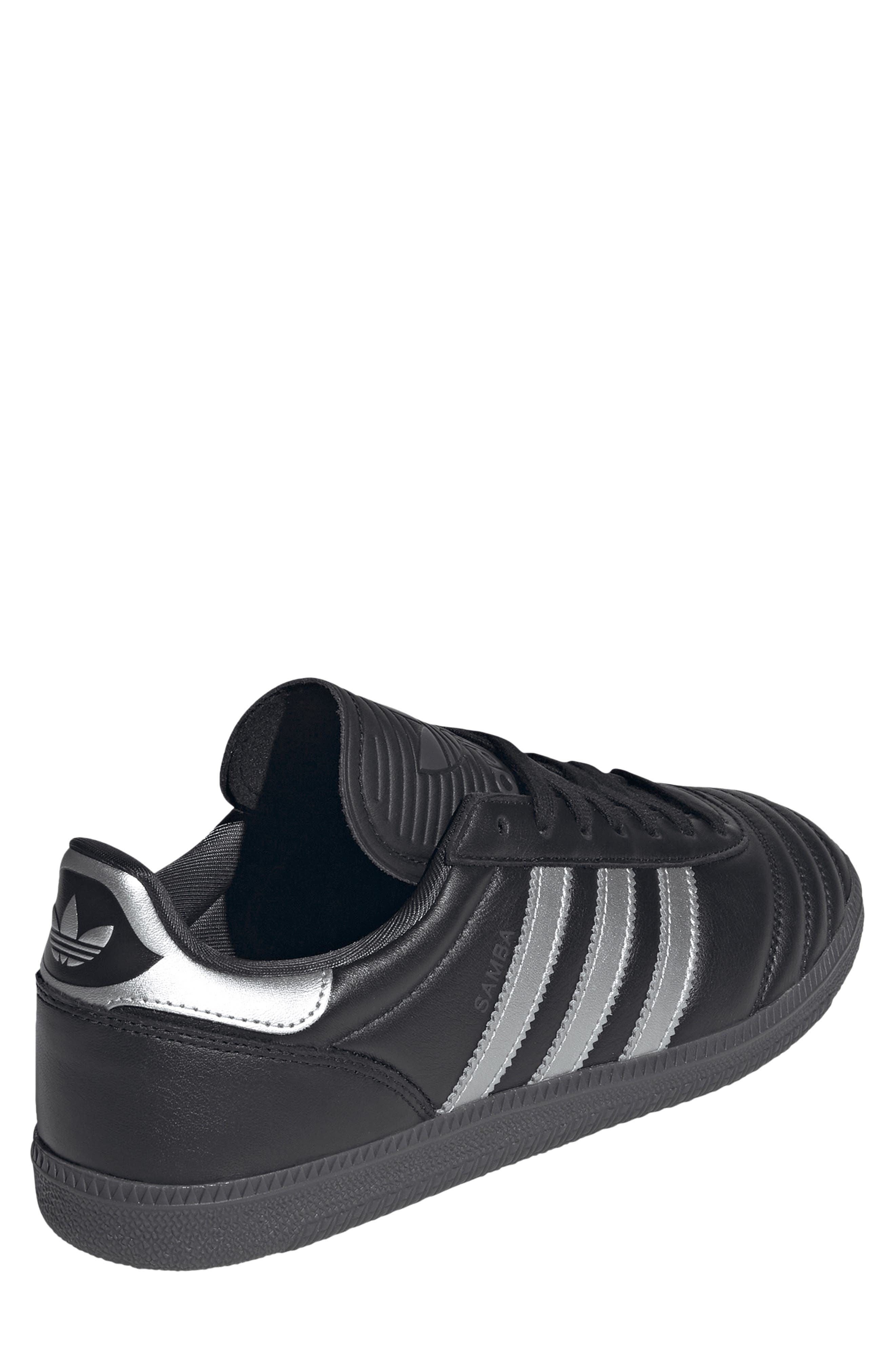 adidas Gender Inclusive Samba JP Sneaker, Alternate, color, Core Black/ Silver Met./ Black