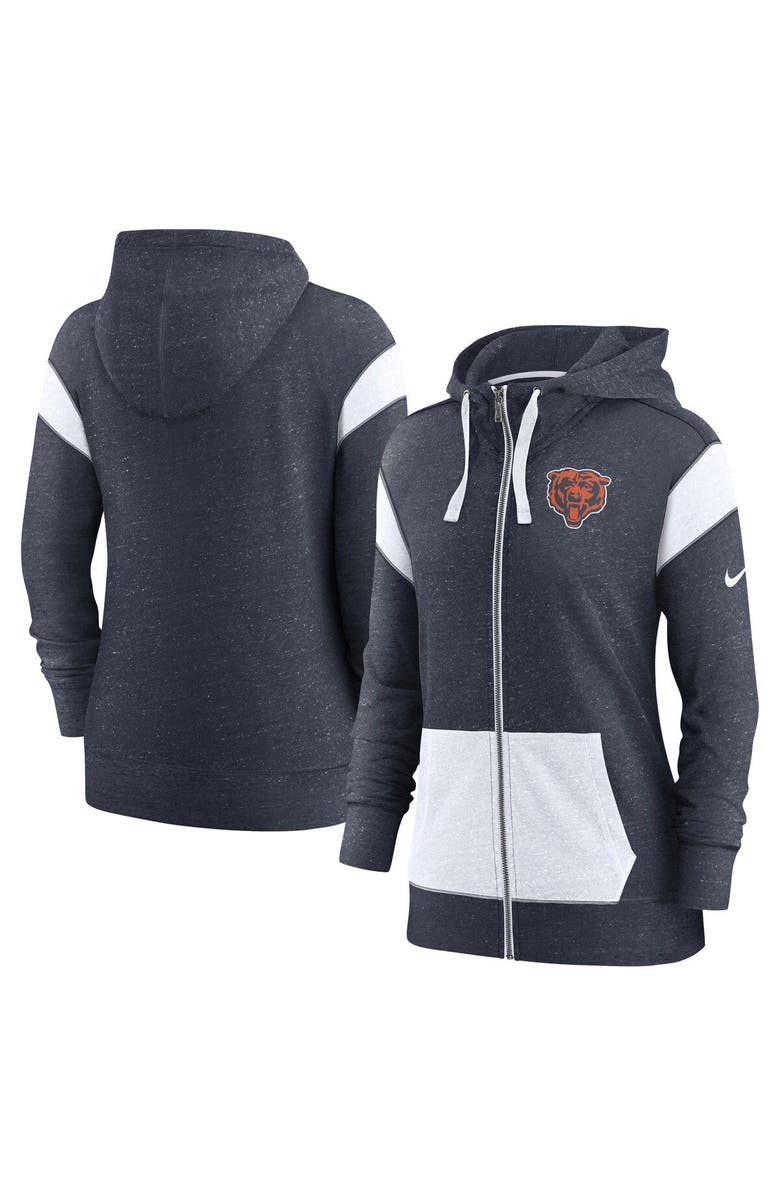 Nike Women's Nike Navy/White Chicago Bears Monaco Lightweight Full-Zip Hoodie, Alternate, color,