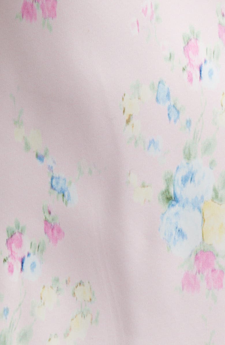 LoveShackFancy Annabeth Abstract Floral Cotton Slipdress, Alternate, color, Rosy Trellis