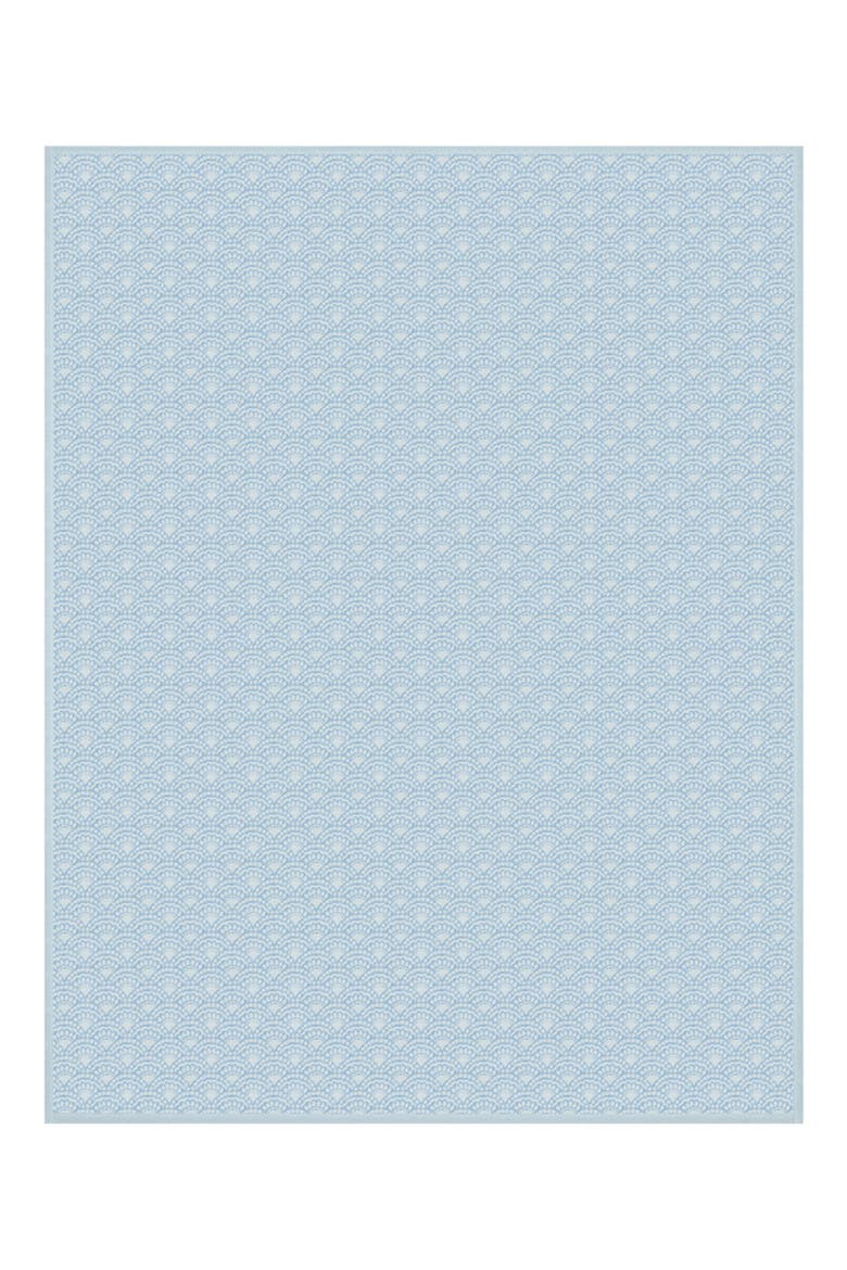 Seaside Scallops Fog Throw Blanket, Alternate, color, BLUE
