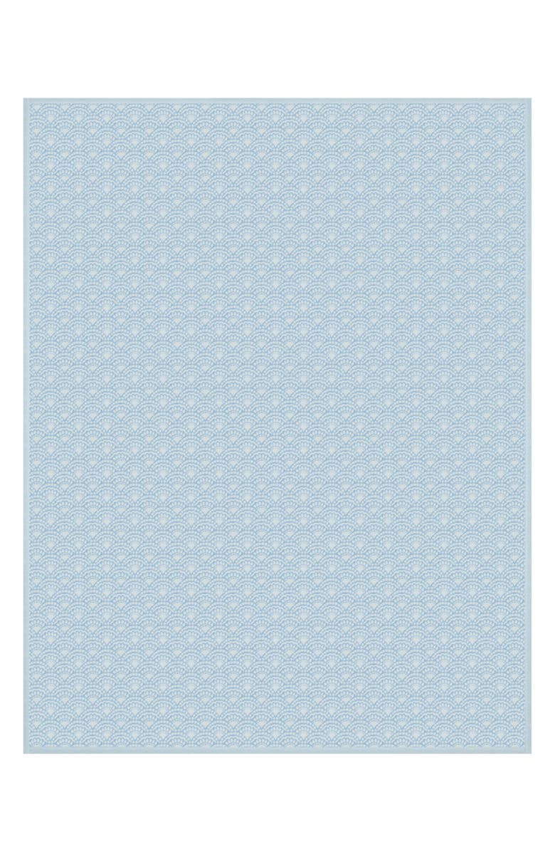 ChappyWrap Seaside Scallops Fog Throw Blanket, Alternate, color, Blue