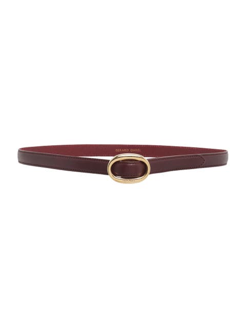 Sculpted Oval Buckle Waist Belt