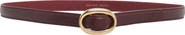 GERARD DAREL Sculpted Oval Buckle Leather Waist Belt