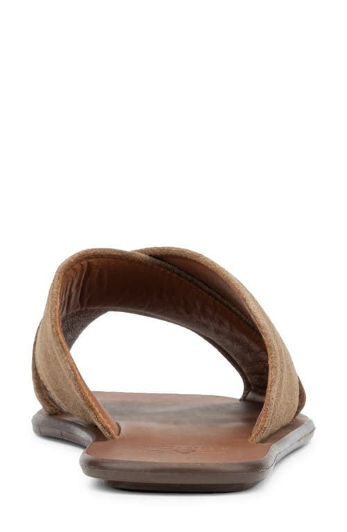 Aquatalia Britt Water Repellent Slide Sandal In Brown