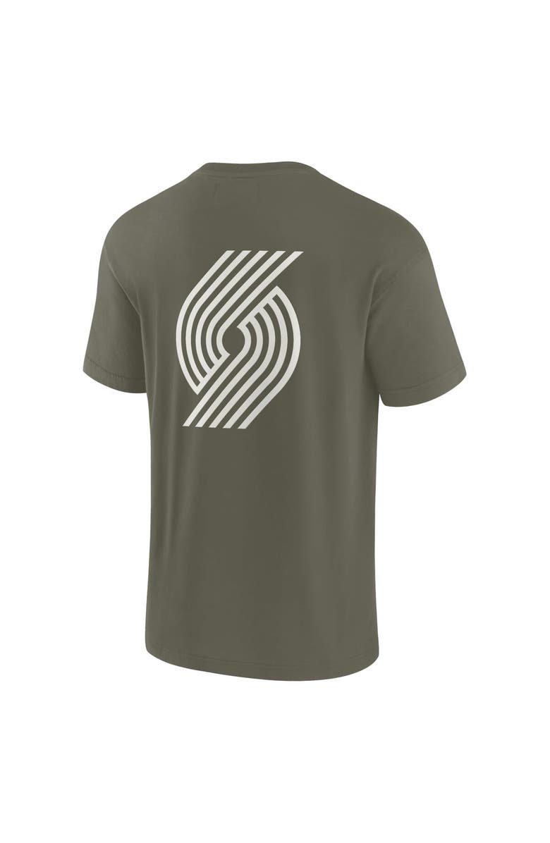 Fanatics Signature Unisex Fanatics Signature Olive Portland Trail Blazers Elements Super Soft Short Sleeve T-Shirt, Alternate, color, Olive