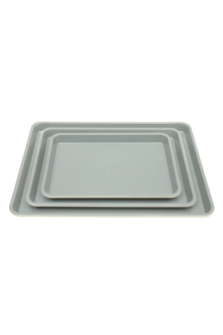 Bake Sale 3-Piece Nonstick Carbon Steel Cookie Sheet Set, Alternate, color, Linen/Grey
