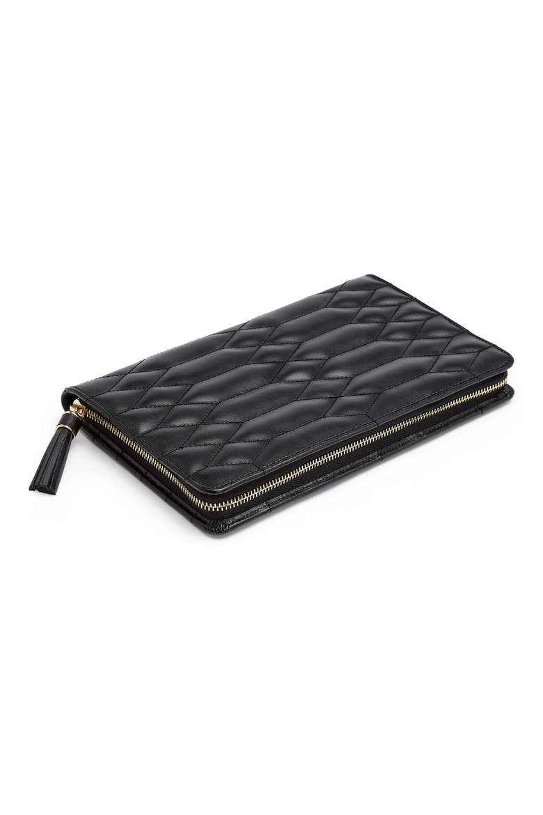 Caroline Large Jewelry Portfolio, Alternate, color, BLACK