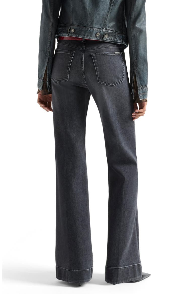 Modern Dojo Mid Rise Flare Petite Jeans, Alternate, color, INKSTORM