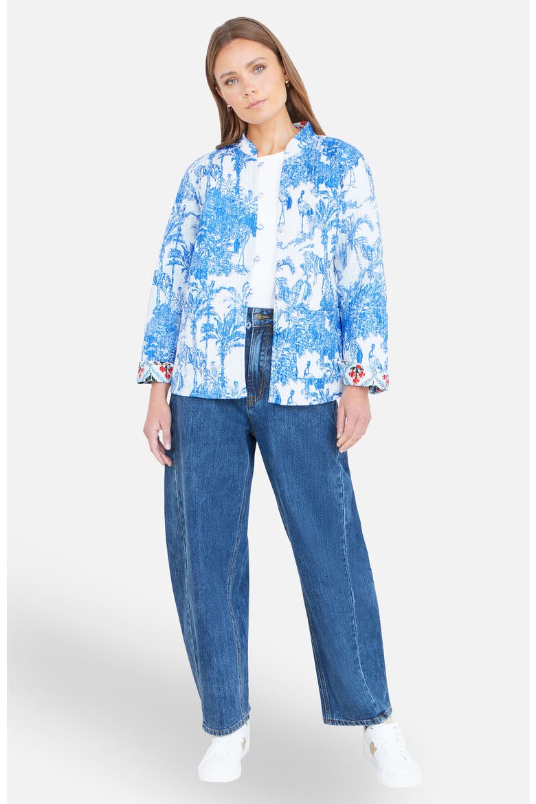 Palm Reversible Cotton Quilted Jacket, Main, color, Blue