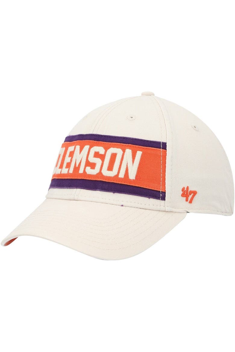 Men's '47 Cream Clemson Tigers Crossroad MVP Adjustable Hat, Alternate, color, Cream