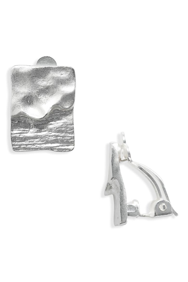 Clip-On Earrings, Main, color, SILVER