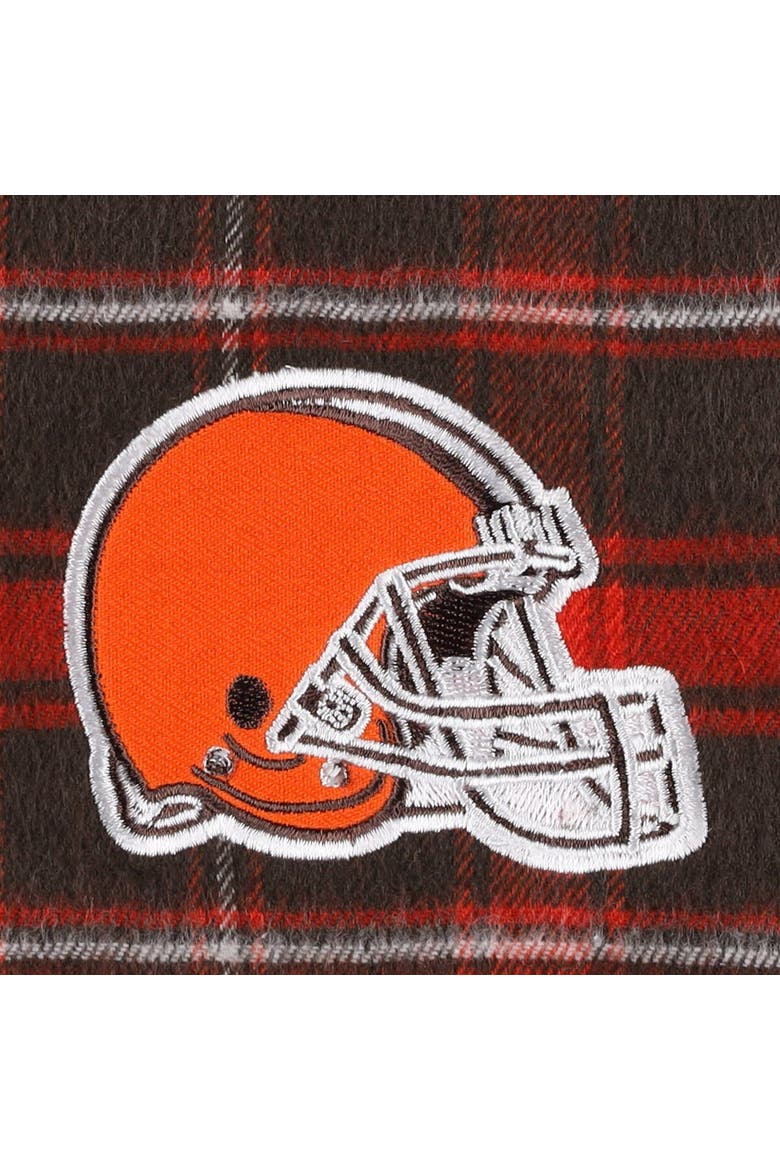 Women's Concepts Sport Brown Cleveland Browns Plus Size Badge T-Shirt & Flannel Pants Sleep Set, Alternate, color, Brown