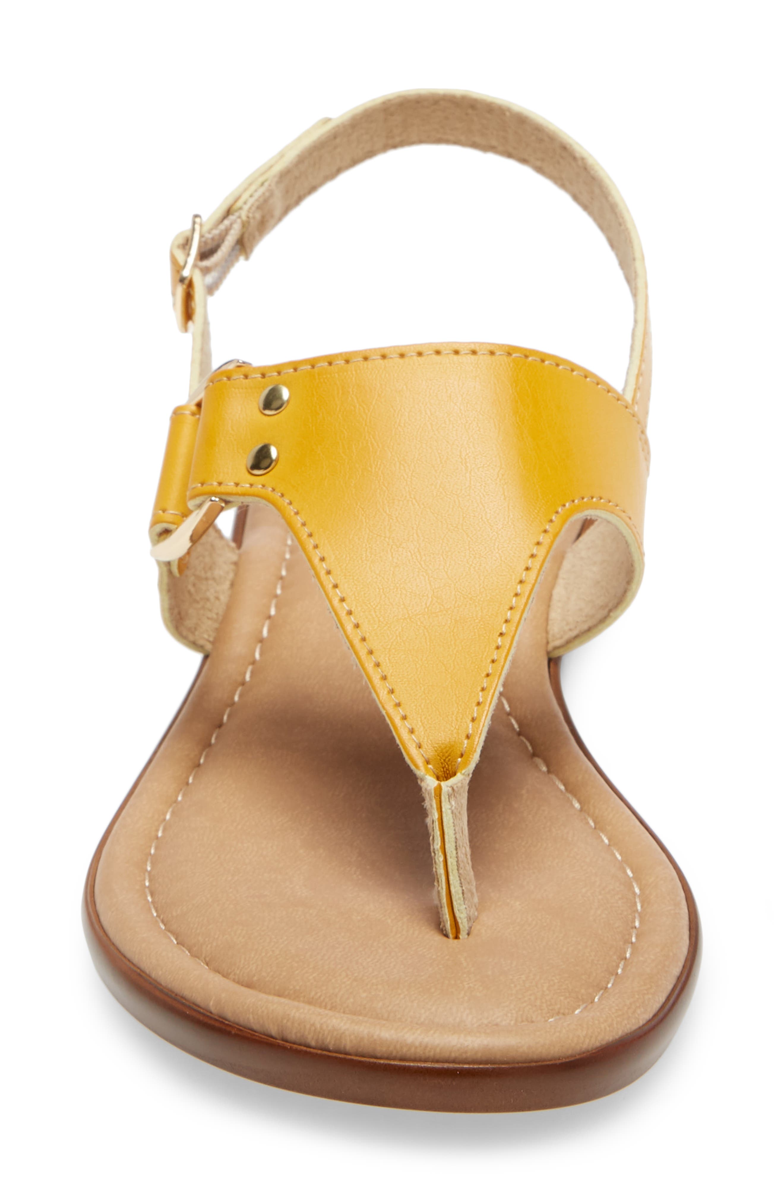 Karaleah Slingback Sandal, Alternate, color, YELLOW FAUX LEATHER