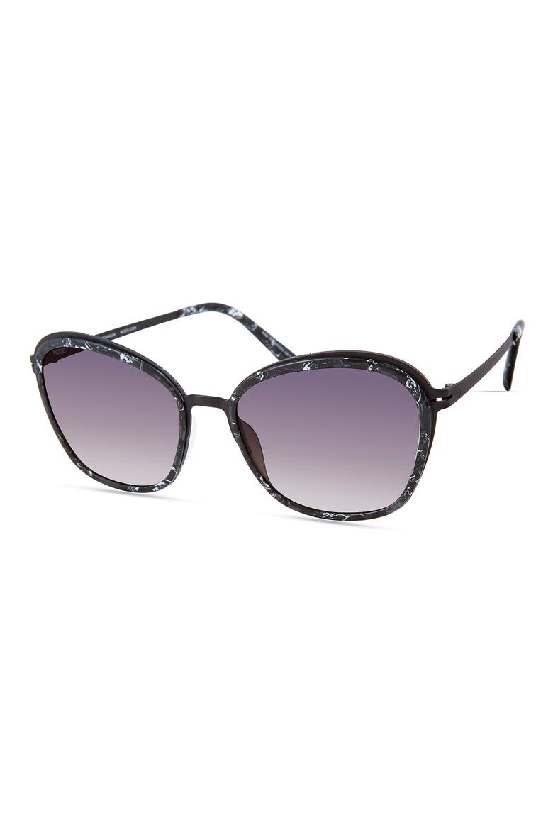 Round Sunglasses, Alternate, color, BLACK MARBLE