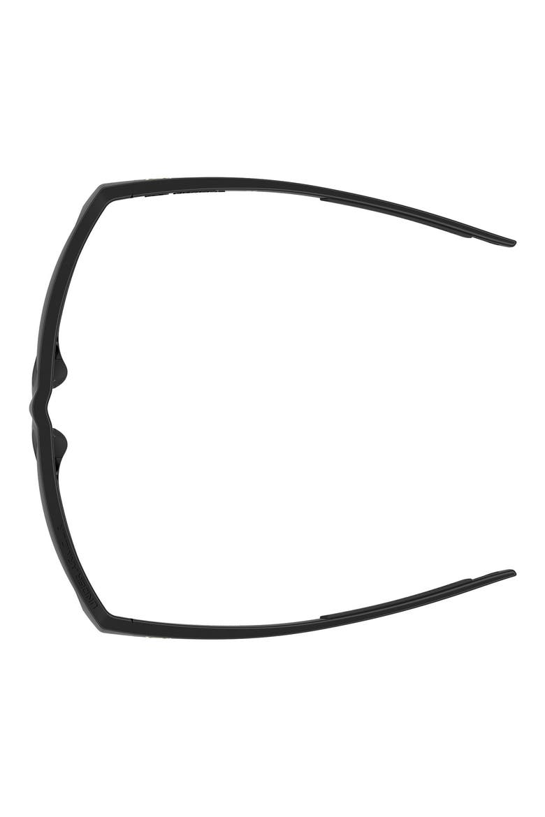 59mm Gradient Polarized Rectangular Sunglasses, Alternate, color, BLACK