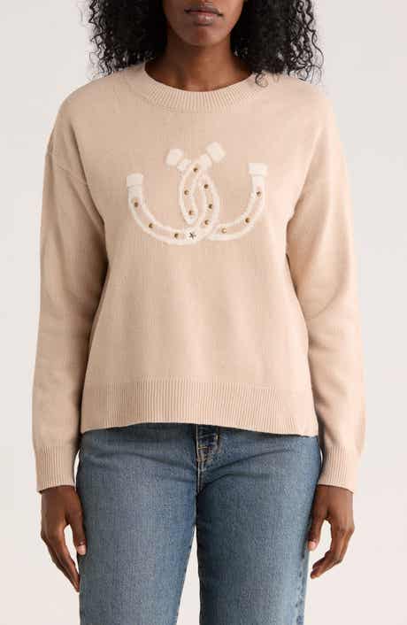 Lucky Brand Horseshoe Studded Sweater