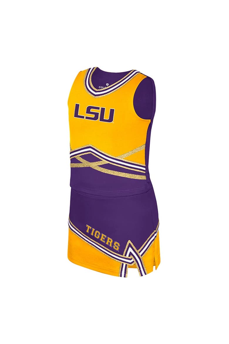 Girls Youth Colosseum Purple LSU Tigers Lollipop Park Cheer Two-Piece Set, Alternate, color, Purple