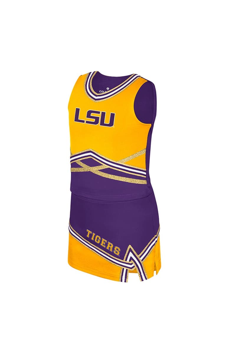 COLOSSEUM Girls Youth Colosseum Purple LSU Tigers Lollipop Park Cheer Two-Piece Set, Alternate, color, Purple