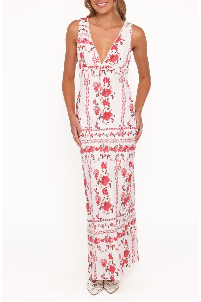 Amore Sleeveless Maxi Dress, Main, color, RED ROSE