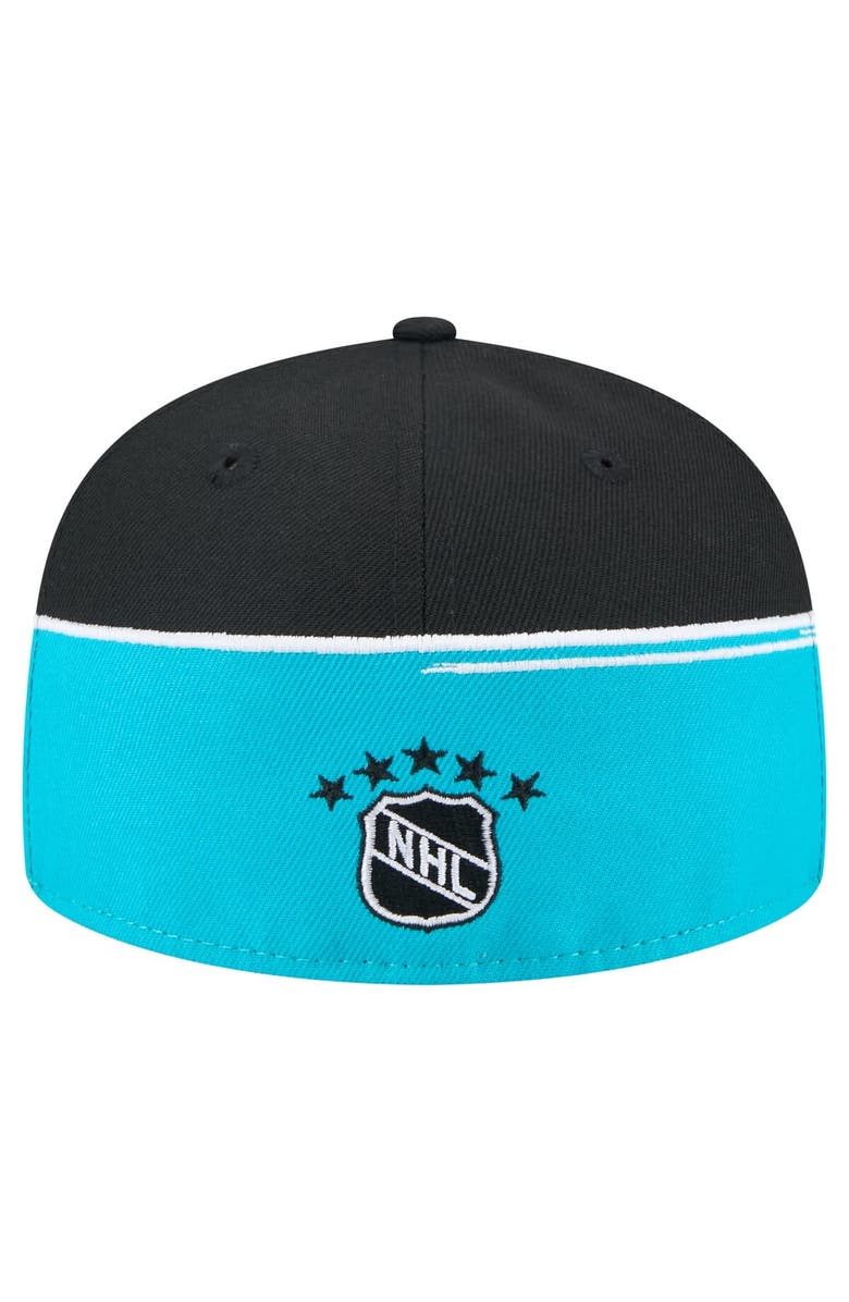 New Era Men's New Era Teal/Black Anaheim Ducks Vintage Color Dip 59FIFTY Fitted Hat, Alternate, color, 