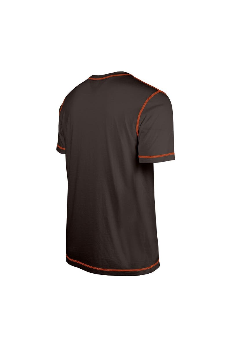New Era Men's New Era  Brown Cleveland Browns Third Down Puff Print T-Shirt, Alternate, color, Brown