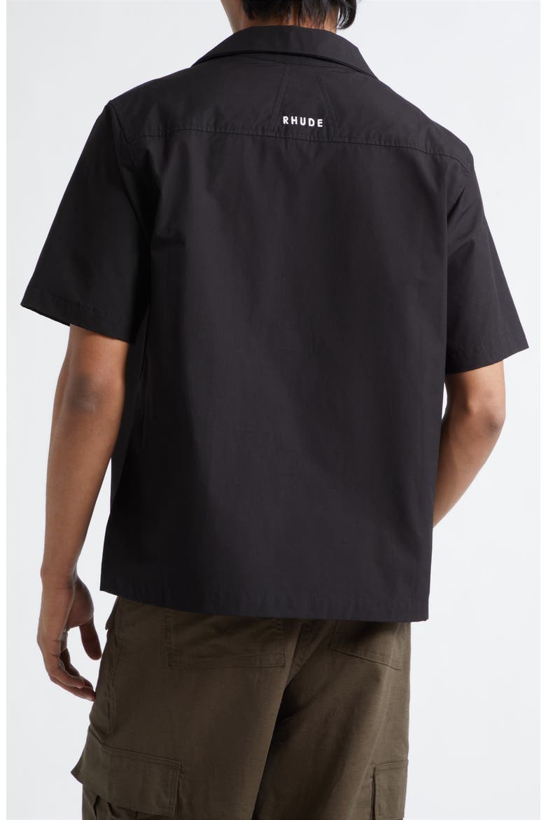 Logo Camp Shirt, Alternate, color, BLACK/ WHITE