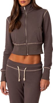 EDIKTED Alexia Crop Sweatshirt