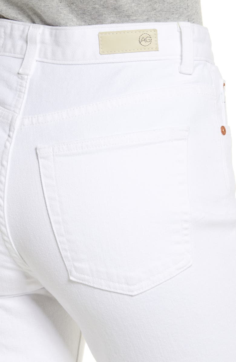 AG Alexxis High Waist Straight Leg Jeans, Alternate, color, Authentic White