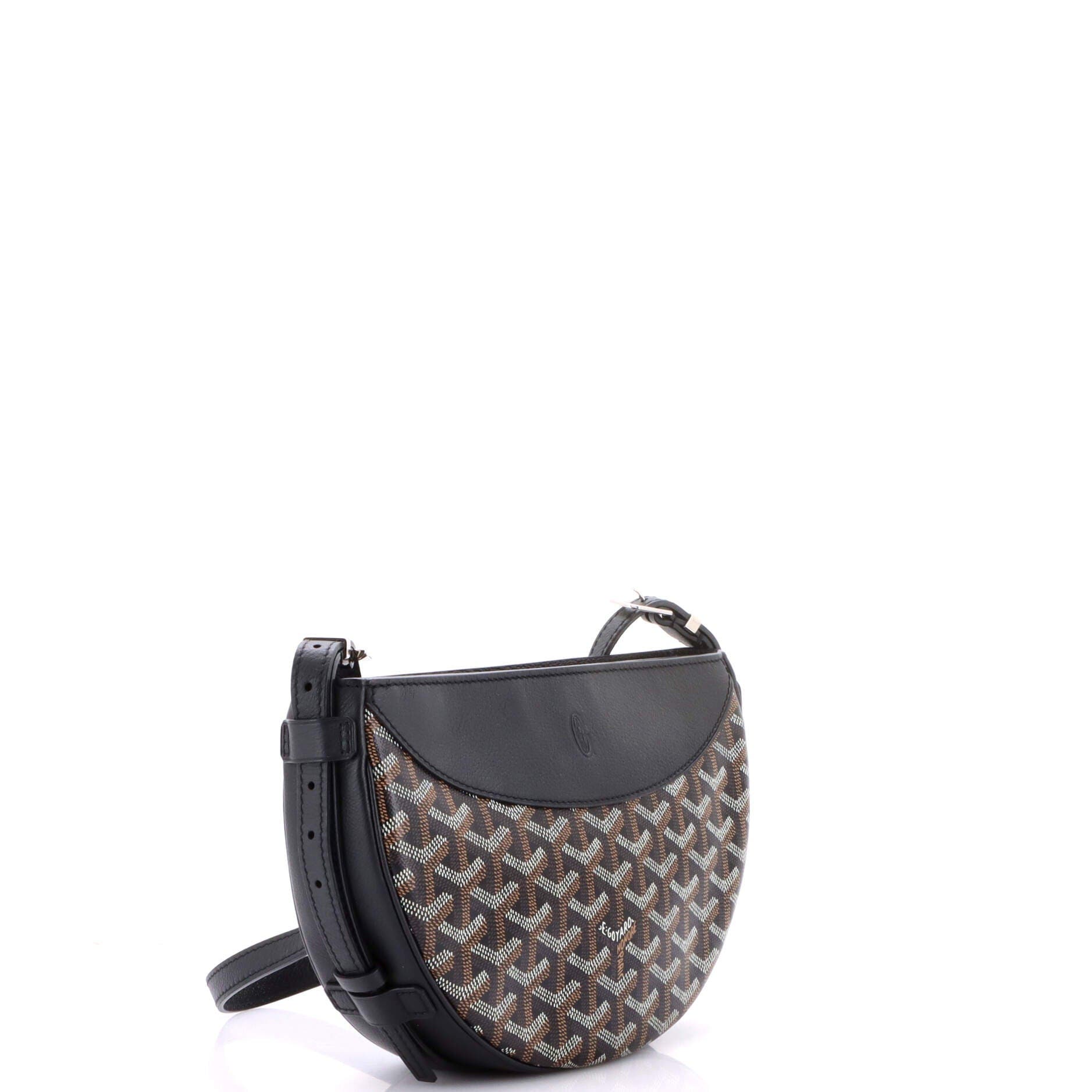Pre-Owned Goyard Hirondelle Shoulder Bag Coated Canvas and Leather, Alternate, color, Black
