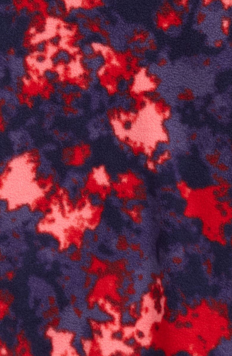 Zella Girl Kids' Print Fleece Mock Neck Top, Alternate, color, Pink Bubblegum Whispy Camo