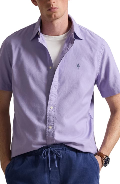 Classic Oxford Short Sleeve Button-Down Shirt