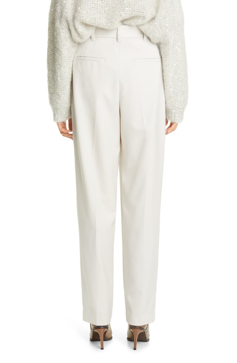 Brunello Cucinelli Pleated Straight Leg Wool Pants, Alternate, color,