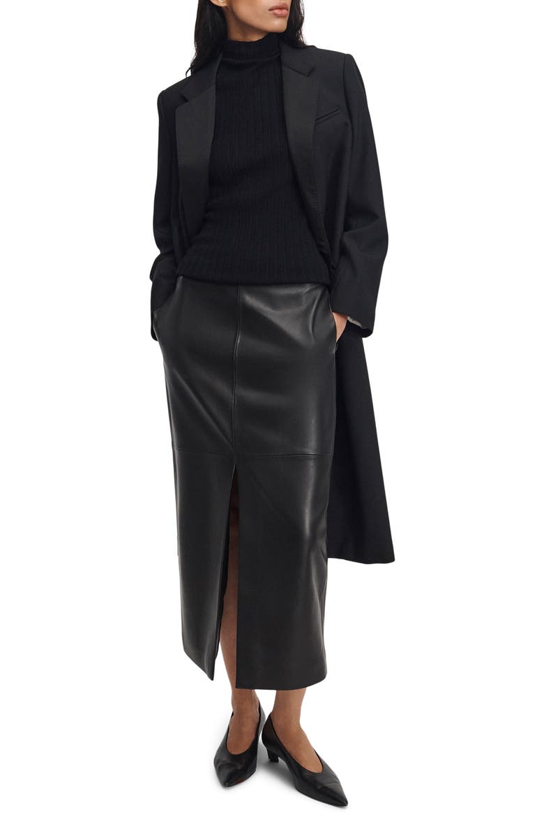 Rhodes Sleeveless Wool Turtleneck, Alternate, color, BLACK
