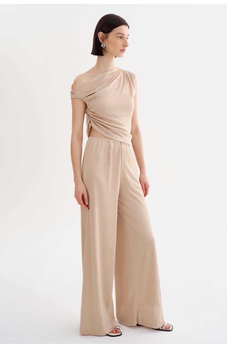 LAMARQUE NEELA | Straight Leg Pants, Alternate, color, Gold Shimmer