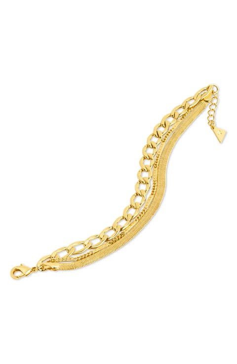 Jacinta Three Row Chain Bracelet