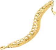 Sterling Forever Jacinta Three Row Chain Bracelet