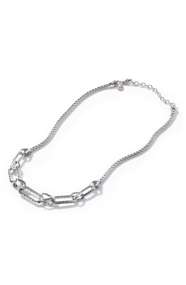 John Hardy Classic Chain Sterling Silver Bib Necklace, Alternate, color, 