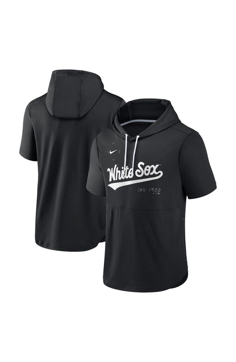 Nike Men's Nike Black Chicago White Sox Springer Short Sleeve Team Pullover Hoodie, Main, color, 