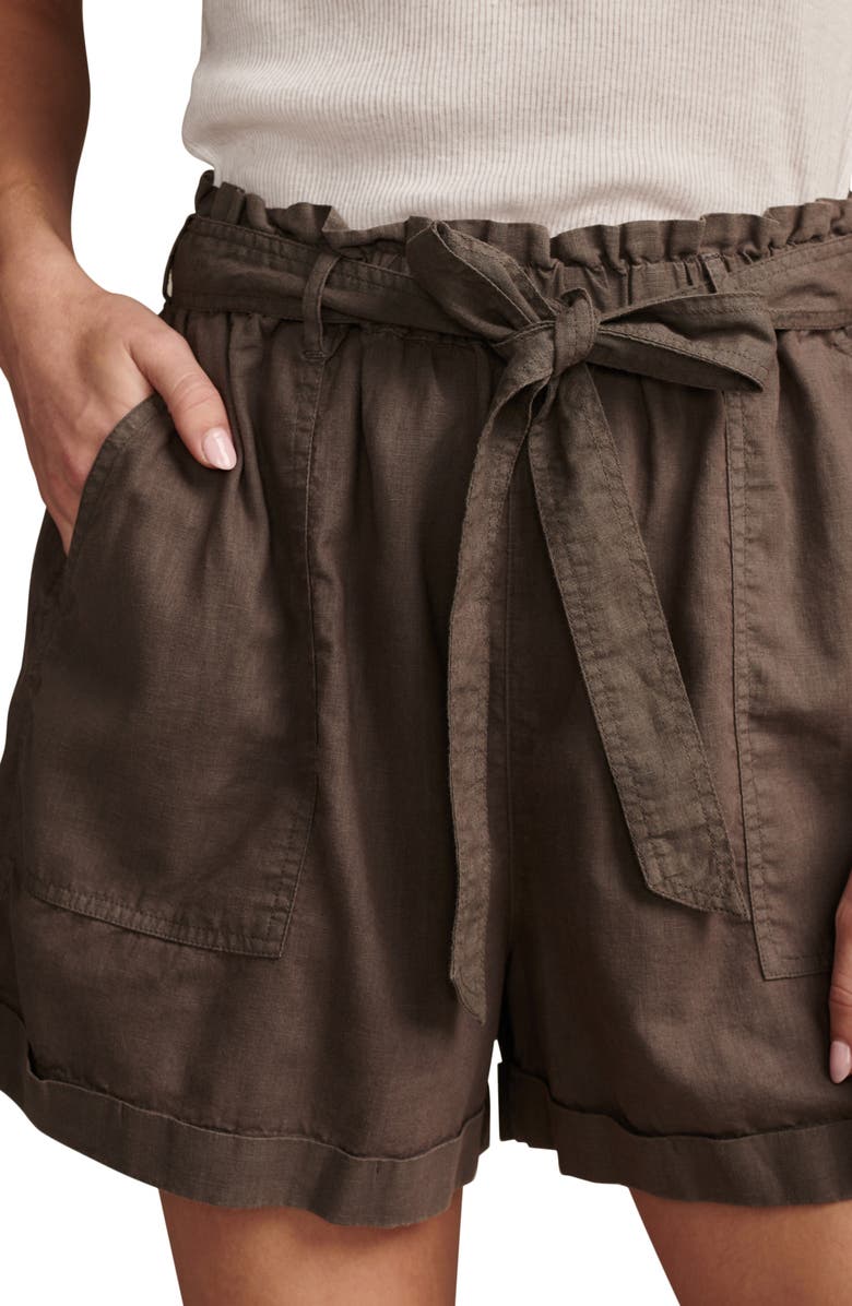 Lucky Brand Tie Waist Hemp & Cotton Shorts, Alternate, color,